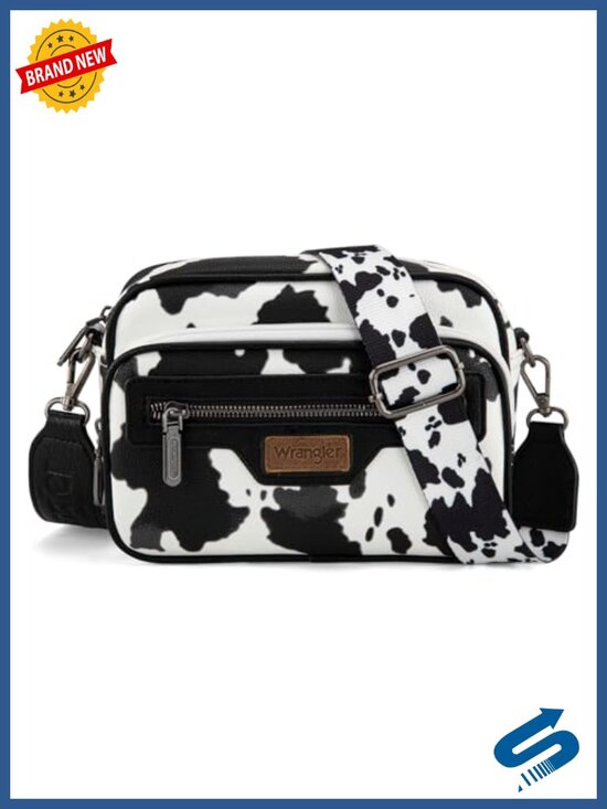 Handbags - Vegan Leather Crossbody Bag Multi Pocket Wallet Purse with Adjustable Strap